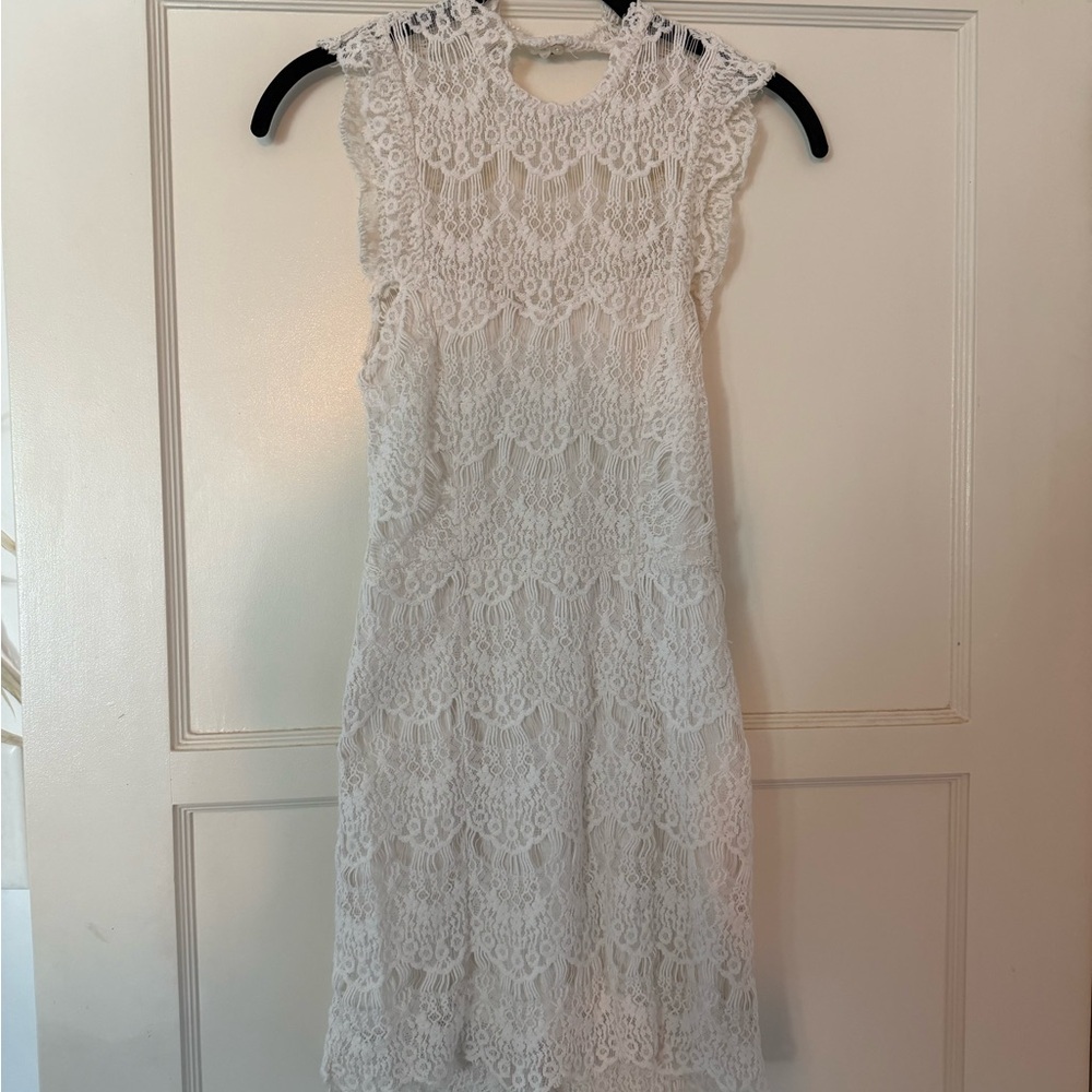 Elegant White Lace Dress free people